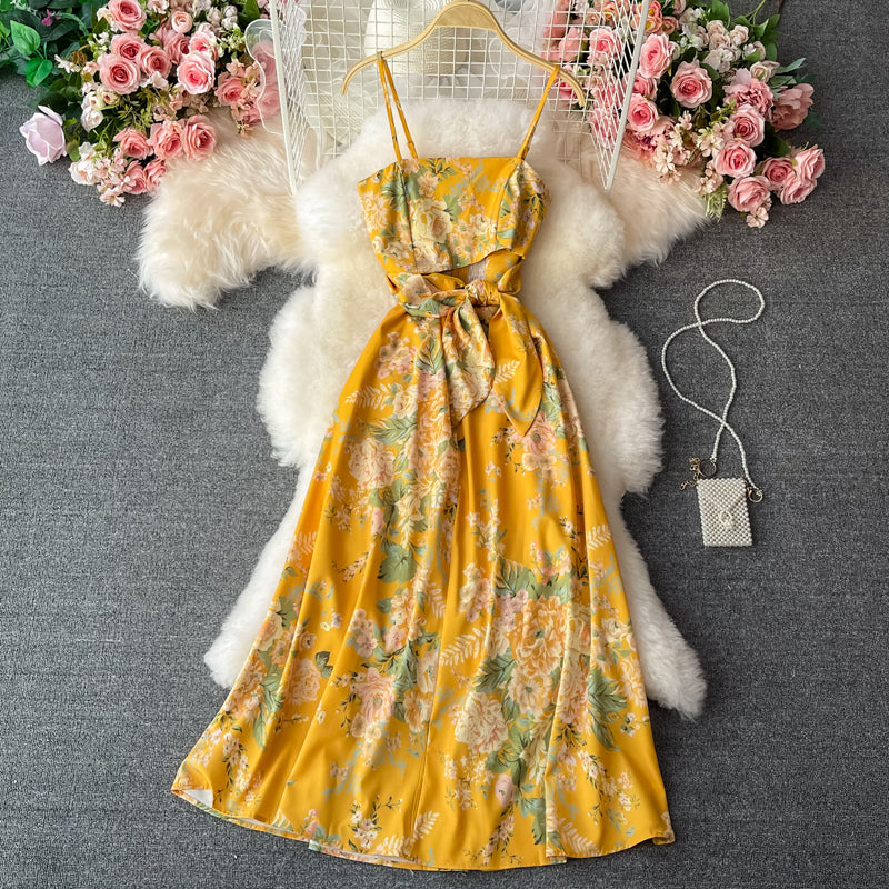Robe longue à bretelles super fée française 3330