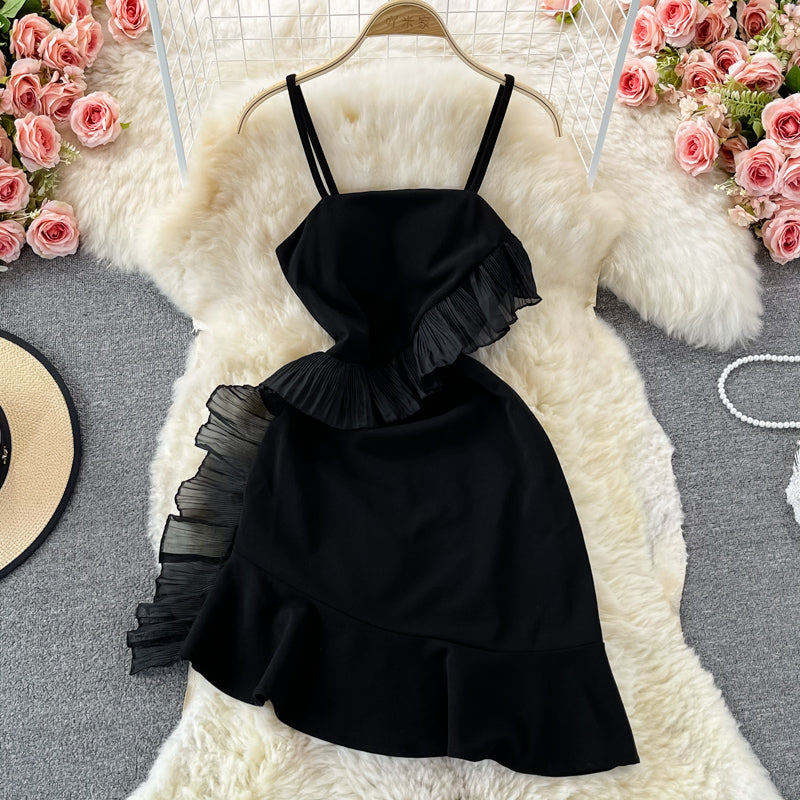 Robe sexy sans bretelles à volants en queue de poisson 3126