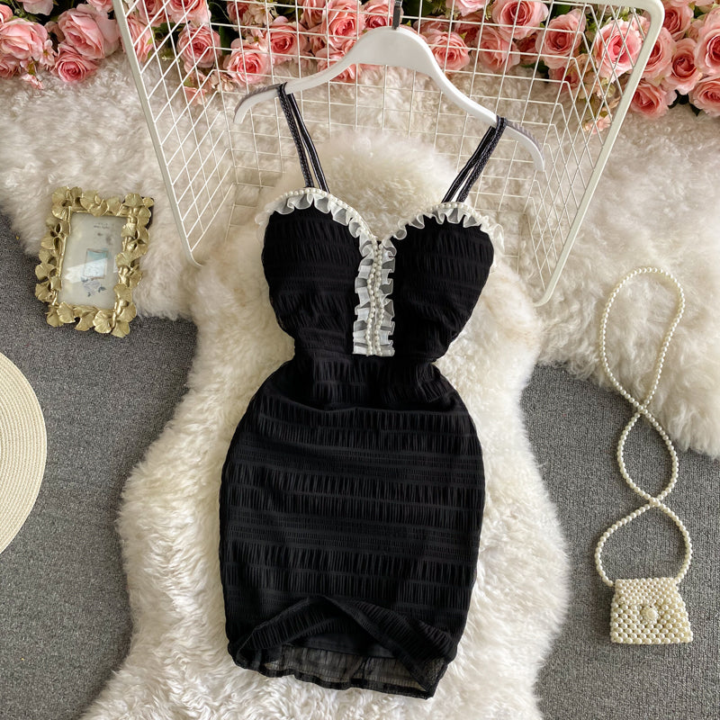 Robe sexy Hepburn à col en V 2747