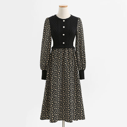 Versatile wool dress design sense of minority corduroy temperament bottomed skirt  2275