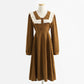 College style aging tea break skirt female Mori Department waist pure desire long skirt  2201