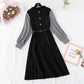 Long wool skirt knee length small fragrance retro bottomed skirt  2372
