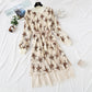 Polka Dot Plaid floral long skirt with lace bottom skirt is thin and tall  2460