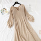 Women's net red long sleeve bottomed knitted dress  2138