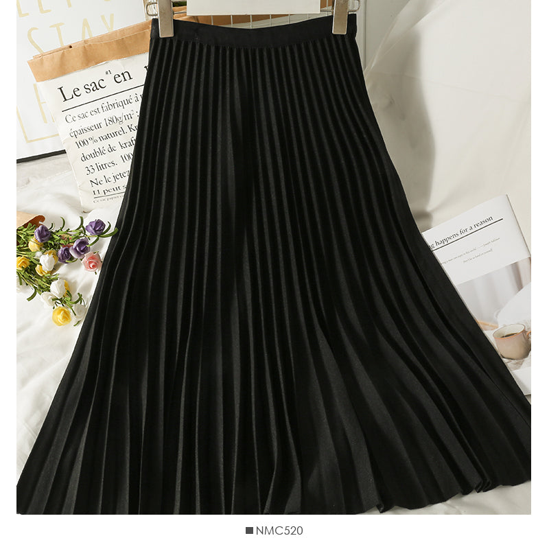 Retro High Waist slim versatile skirt  2557