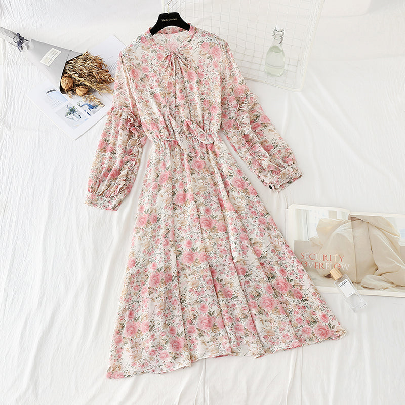 The new lace up chiffon skirt is thin and gentle, with a skirt inside  2310