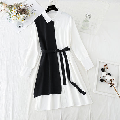 New fashion big brand color contrast temperament inner skirt  2196