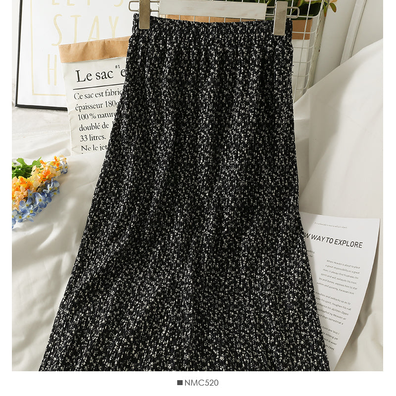 Golden velvet split high waist one step skirt  2599