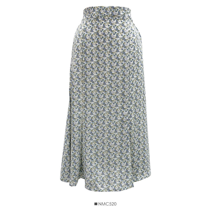 Hong Kong style retro floral high waist slim casual skirt  2637