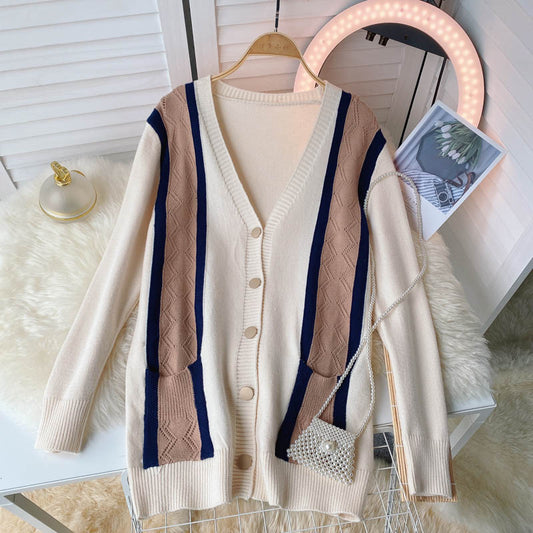 Cardigan tricoté de style collège britannique pour femmes automne 1601