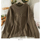 Pull à manches longues en chanvre fin en forme de cœur pour femme, version coréenne, 2020