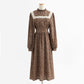 Patchwork bottomed long skirt lady temperament chiffon long sleeve skirt  2434