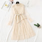 French minority sweater vest suit knee length gauze skirt  2476