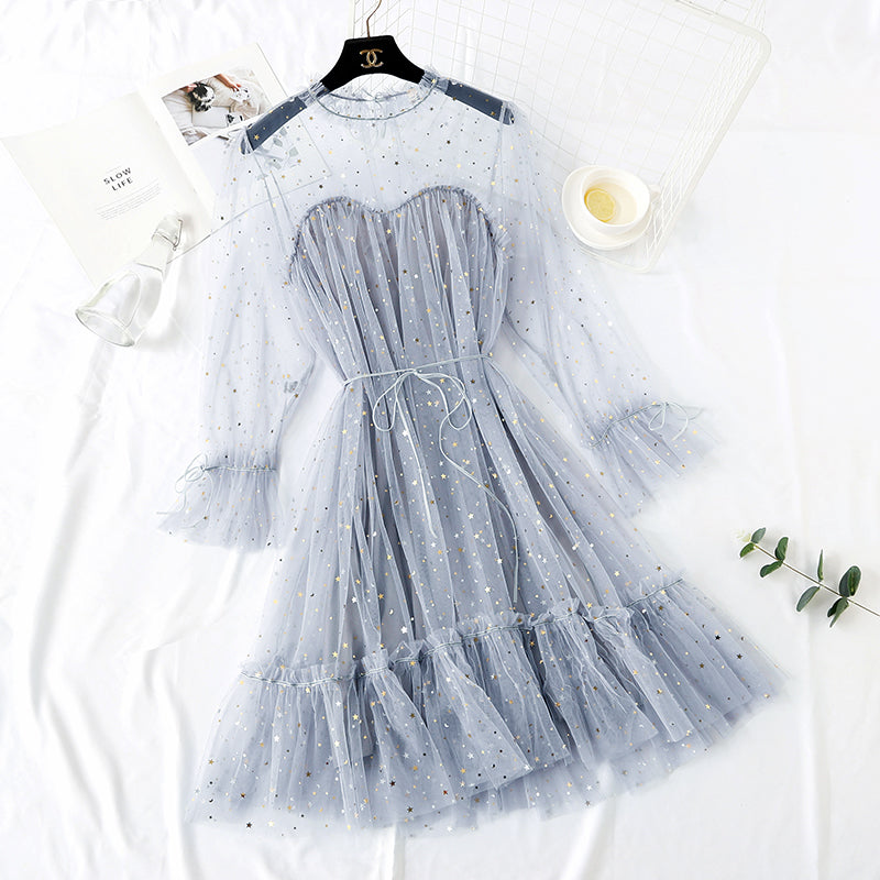 Popular wisdom smoked French Platycodon grandiflorum French bottom mesh skirt  2141