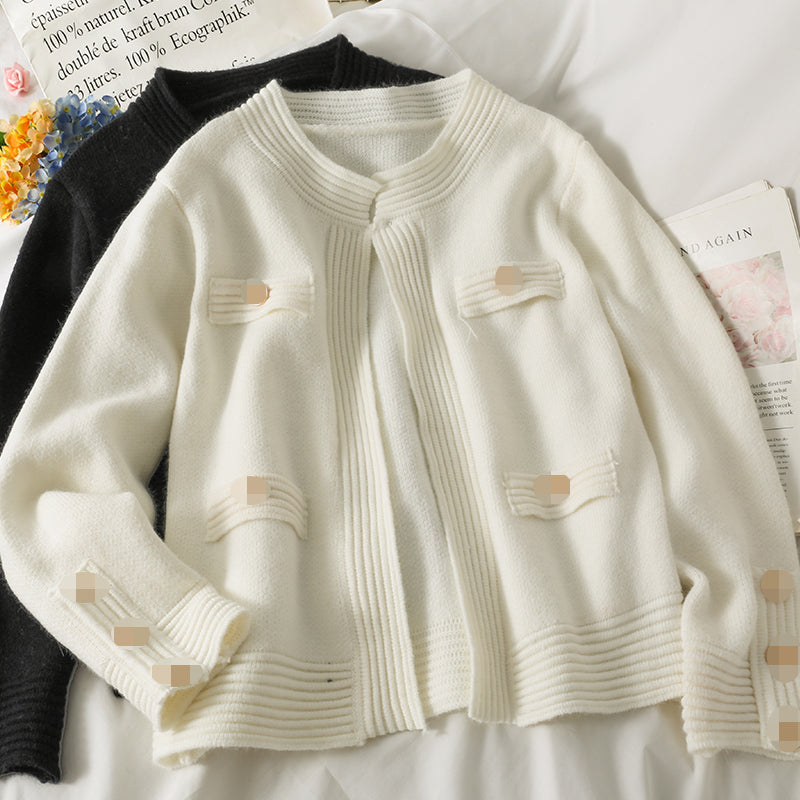 Pull sans boutons ample et fin au design de niche français 1801