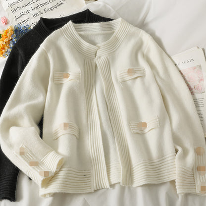 Pull sans boutons ample et fin au design de niche français 1801