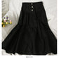 Foreign style versatile waist slim mid length skirt  2640