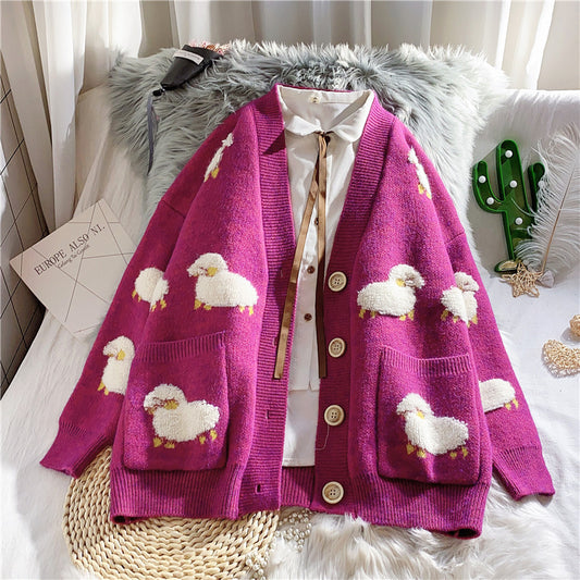 Cardigan ample, animal, mignon et ample 1441