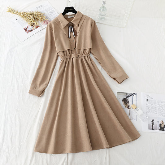 Slim dress in spring and autumn with temperament slim skirt  2139
