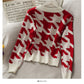 Pull simple boutonnage à col rond et nœud papillon doux et polyvalent pour femme 1988