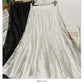 Hollow out hook flower medium length skirt  2579