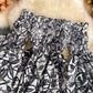 Skirt with straight neck, open shoulder and waist, thin ink painting dress, horn sleeve  2749