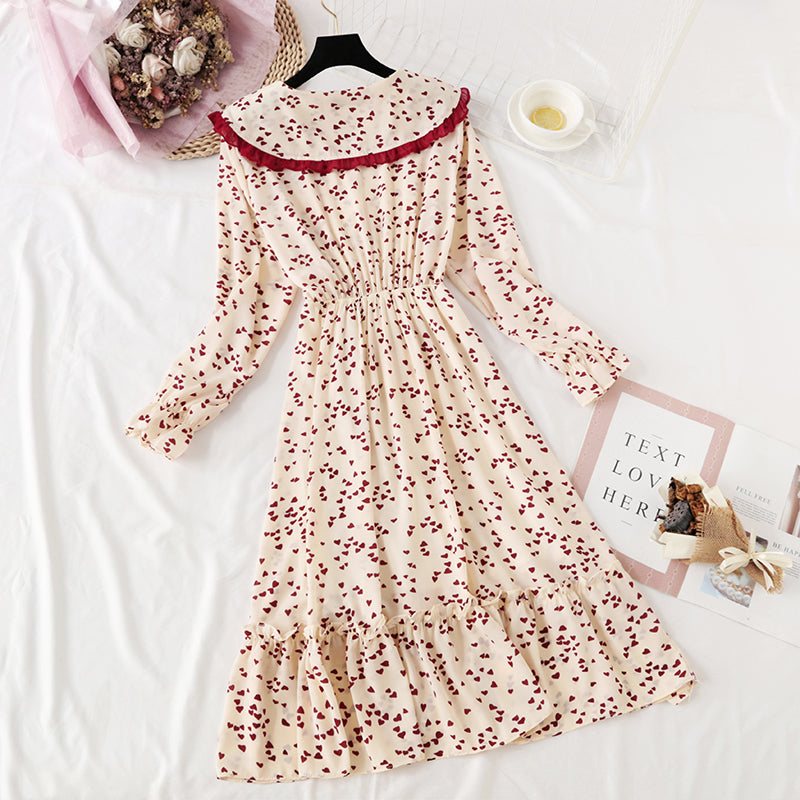 Super Fairy Doll collar love dress female chiffon shirt  2288