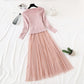 Small fragrance suit skirt mesh dress women's Victorian retro skirt French  2353