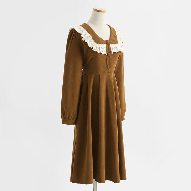 College style aging tea break skirt female Mori Department waist pure desire long skirt  2201