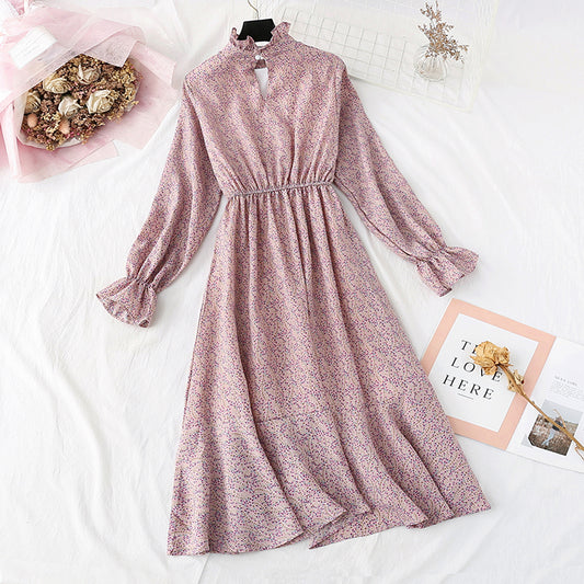 French retro interior with bottoming, plush and thickened Chiffon Skirt  2366