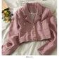 Korean retro thousand bird grid short single breasted jacket female  2099