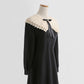 The new baby collar knitted skirt is thin with a bottomed sweater skirt  2444