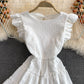 Robe à manches volantées vintage vieillissante 3347