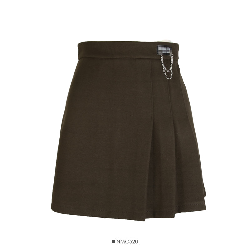 Han Fan retro chain decorative high waist skirt  2627