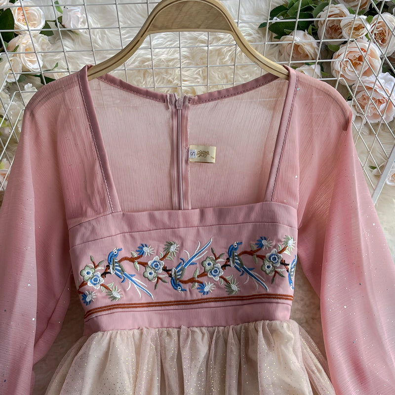 Vintage fairy Chiffon waist dress  3006