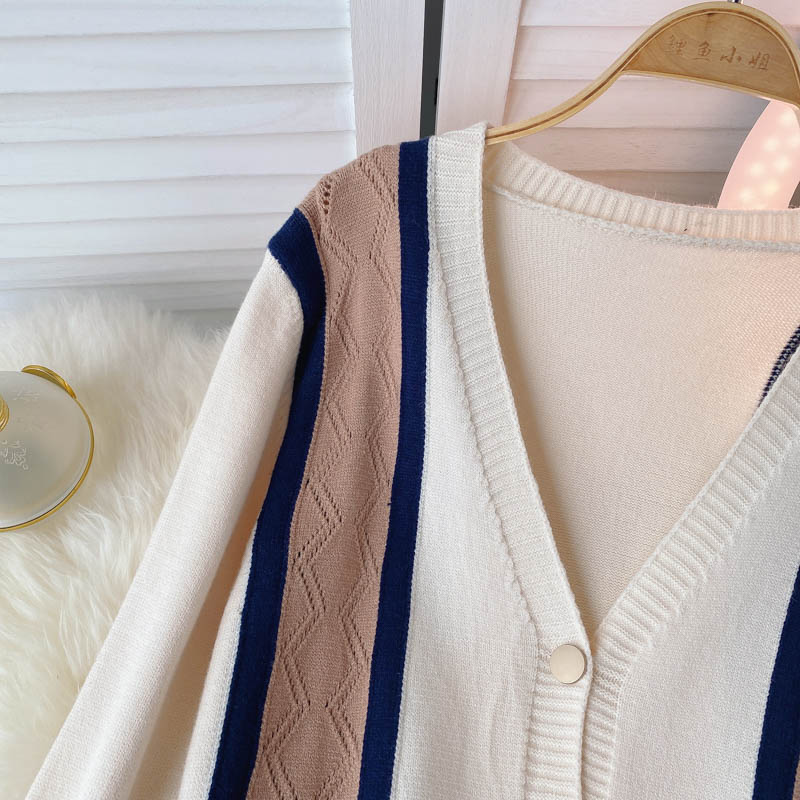 Cardigan tricoté de style collège britannique pour femmes automne 1601