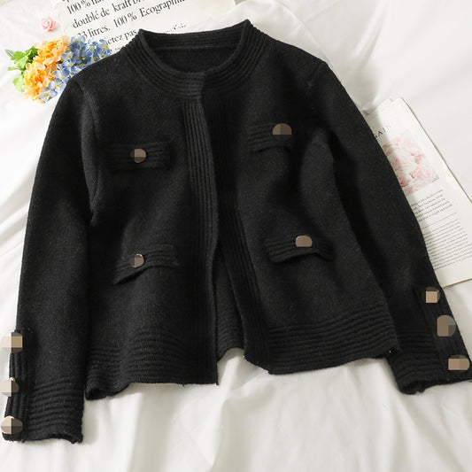 Pull sans boutons ample et fin au design de niche français 1801