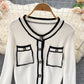 Jolis hauts en tricot cardigan pull en tricot 1486
