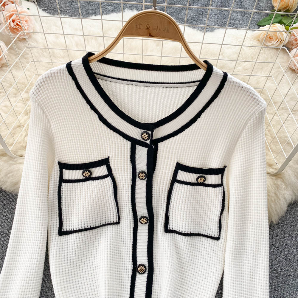 Jolis hauts en tricot cardigan pull en tricot 1486