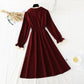 Lace stitching shows thin temperament. A-line skirt with waist closed  2223
