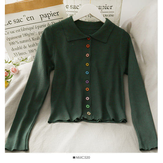 Pull col polo coupe slim couleur vent doux 1907