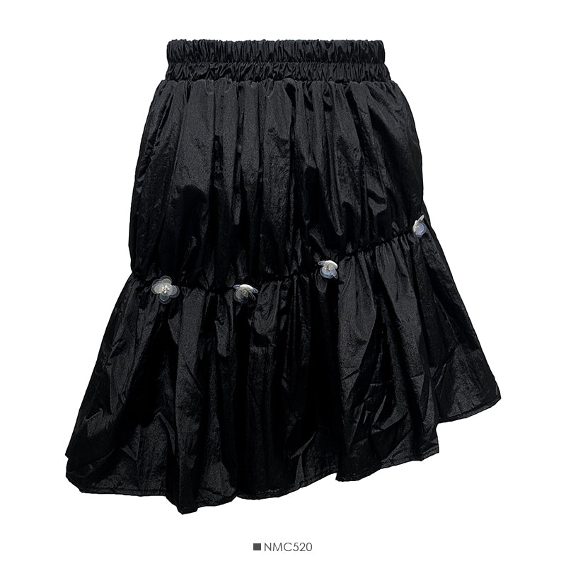 Han Fan irregular pleated short skirt  2641
