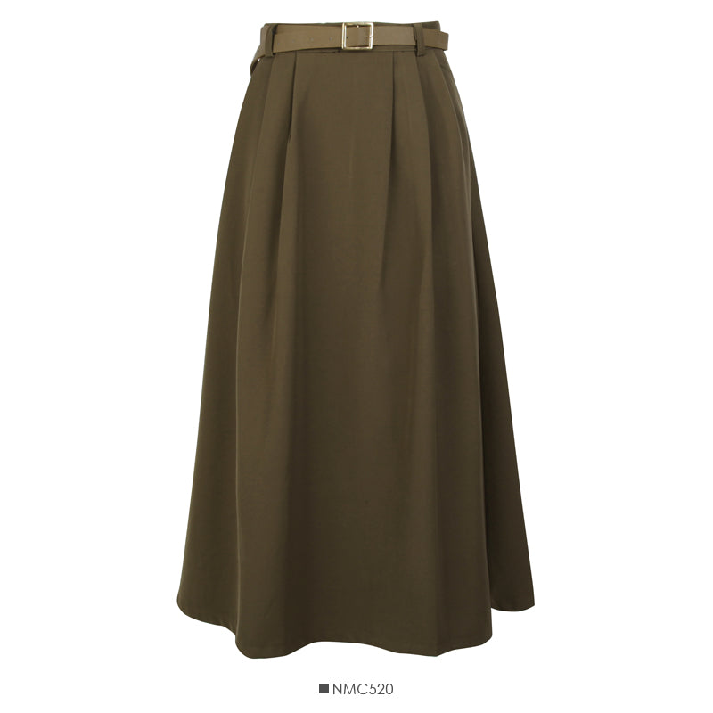 Hong Kong style retro bandage high waist thin medium length skirt  2613