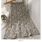 Floral high waist slim mid length skirt  2636