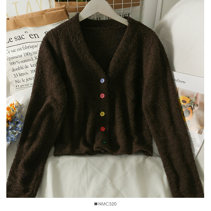 Pull cardigan femme col bas slim manches longues granulaire top 2018
