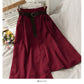 New solid color versatile irregular high waist skirt  2664