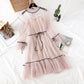 Lace mesh dress girl's heart is thin fairy skirt  2450