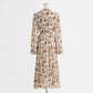 Temperament V-neck dress French waist closing thin chiffon long skirt  2280