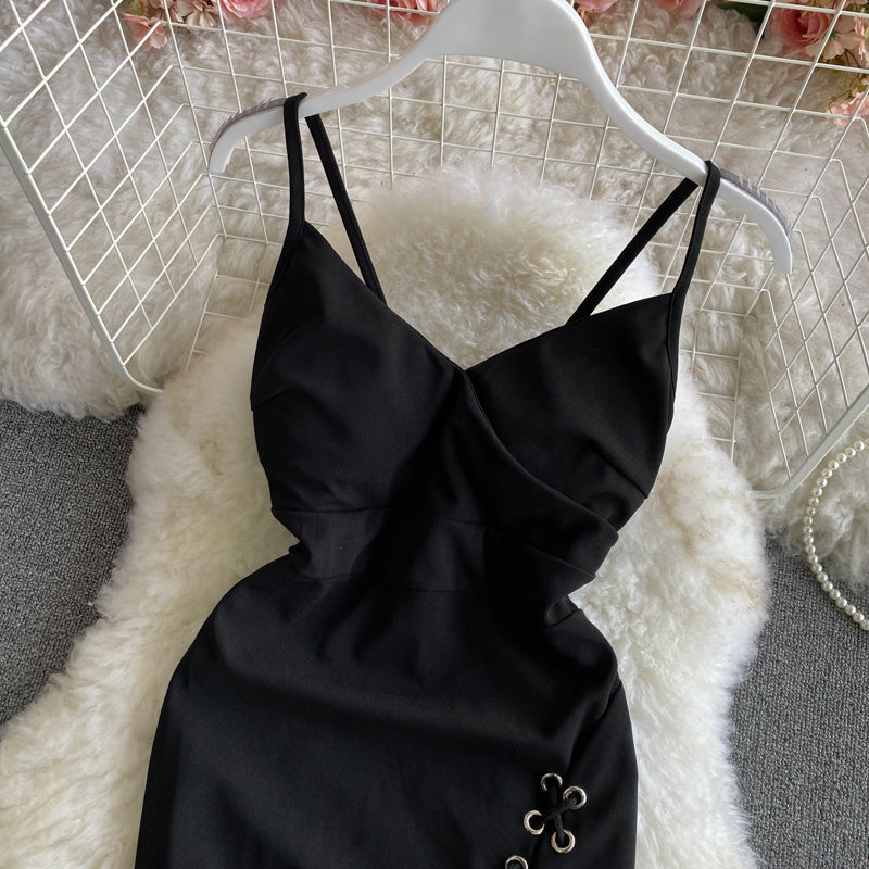 Robe bustier slim slim jupe jarretelle sexy jupe portefeuille hanche 3174