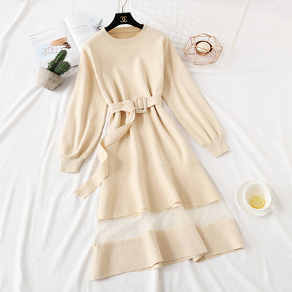 Wool skirt knee length skirt mesh stitched fishtail skirt  2469